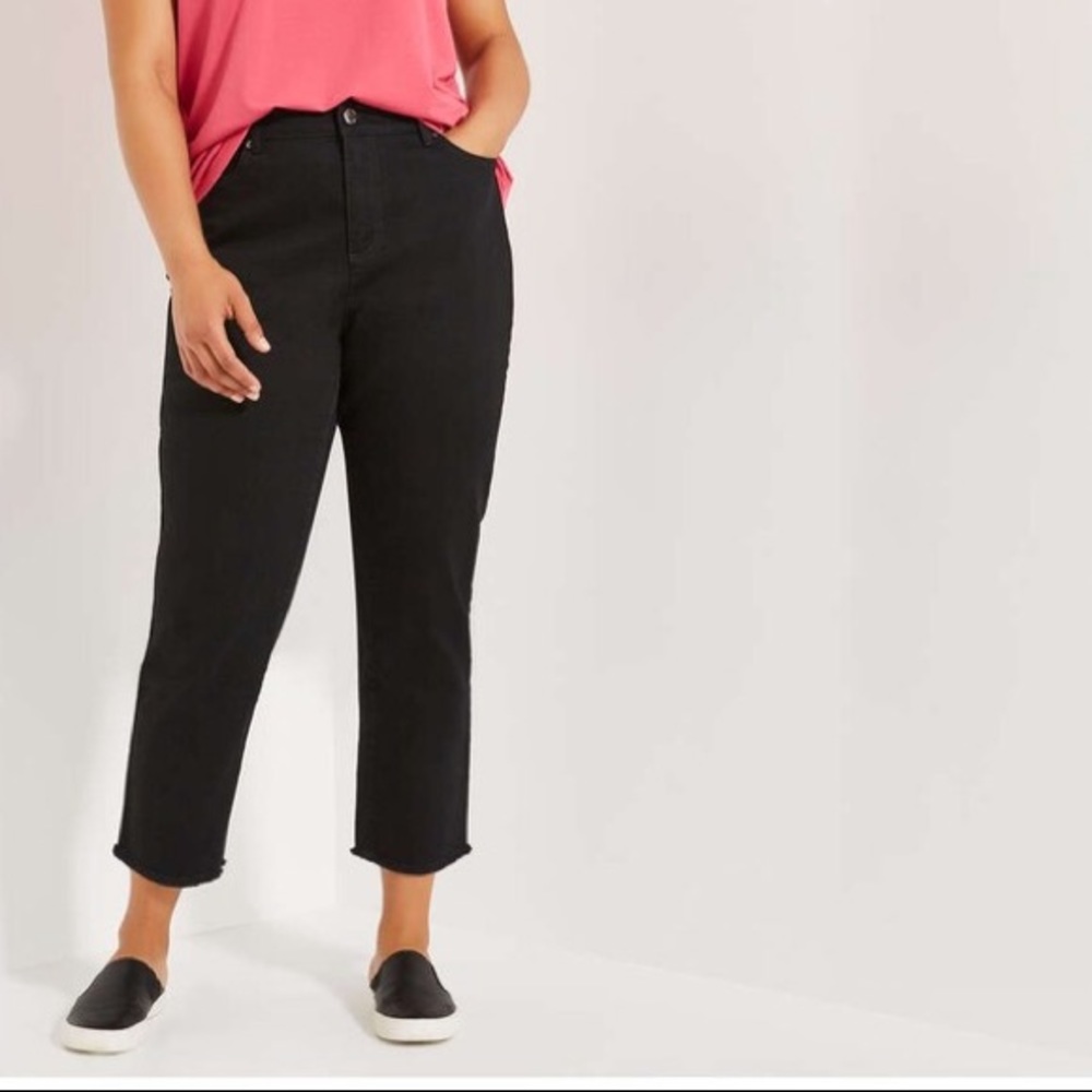 Joe Fresh Black High-Rise Crop Jeans Size 20W
